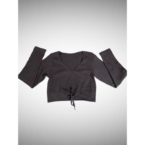 2 Piece Workout Set, Booty booster!, Leggings and Crop top, Long sleeve, Large - Picture 5 of 7